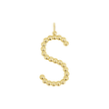 Gold Bead Letter Charm H1949