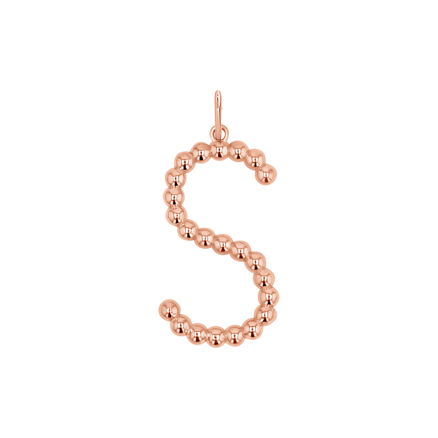 Gold Bead Letter Charm H1949