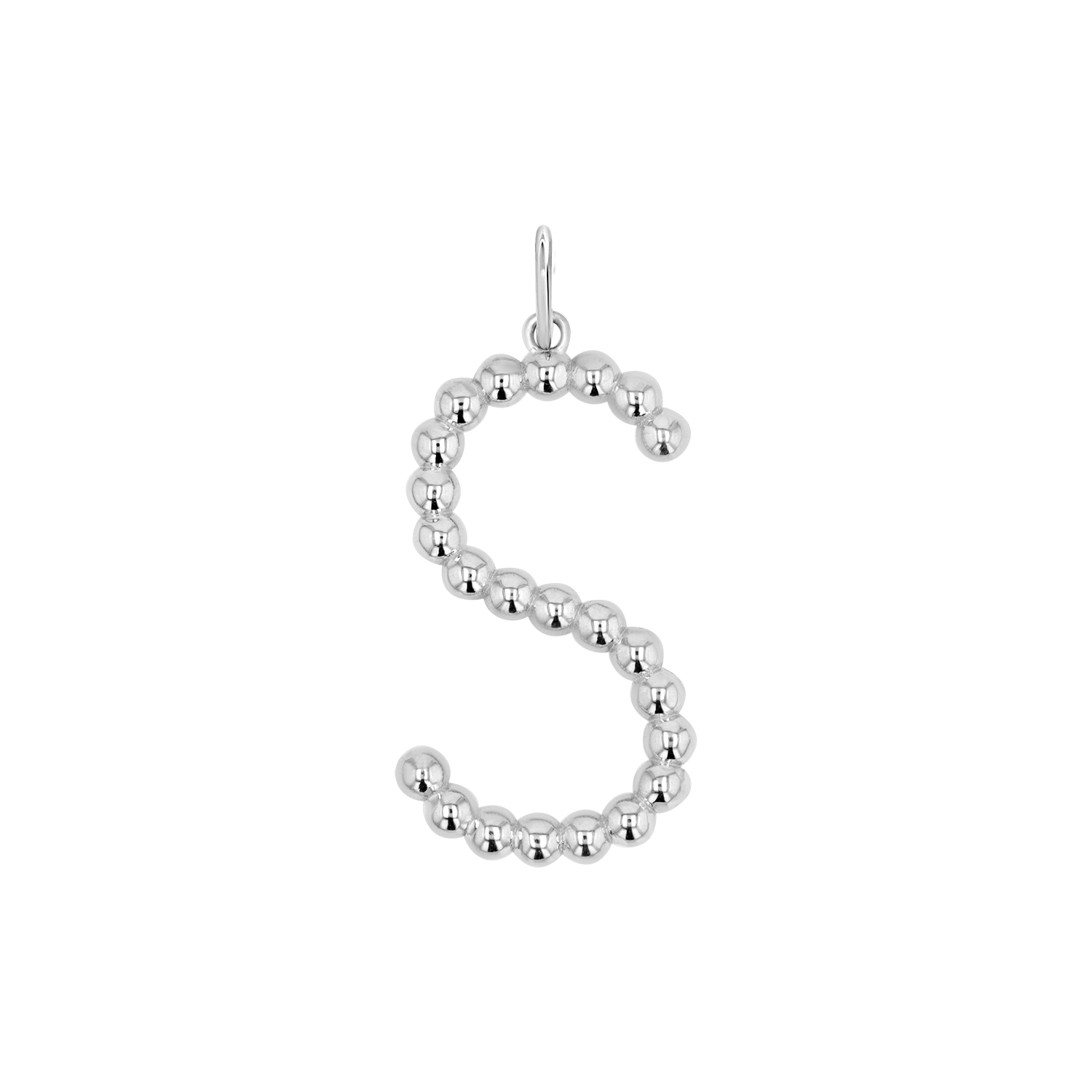 Gold Bead Letter Charm H1949
