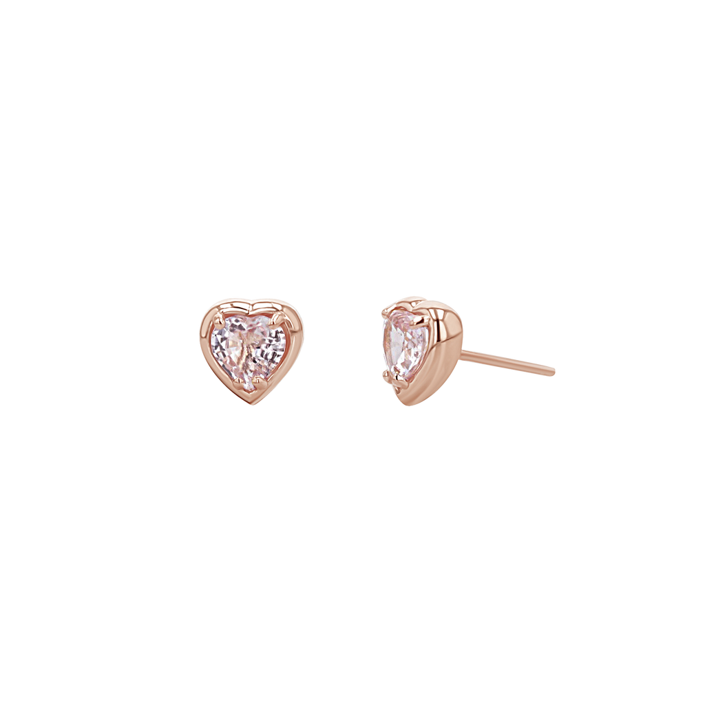 Sapphire Heart Stud Earrings G15612