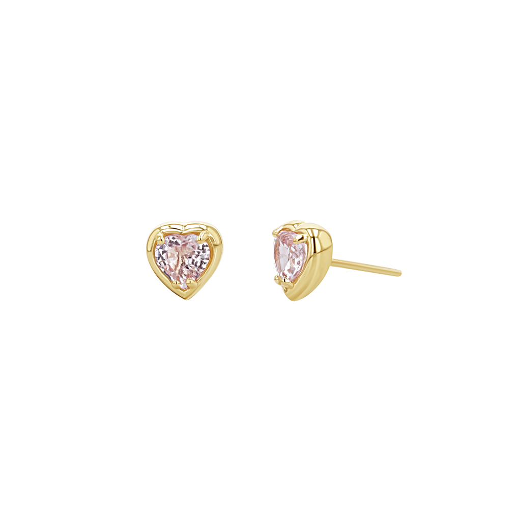 Sapphire Heart Stud Earrings G15612