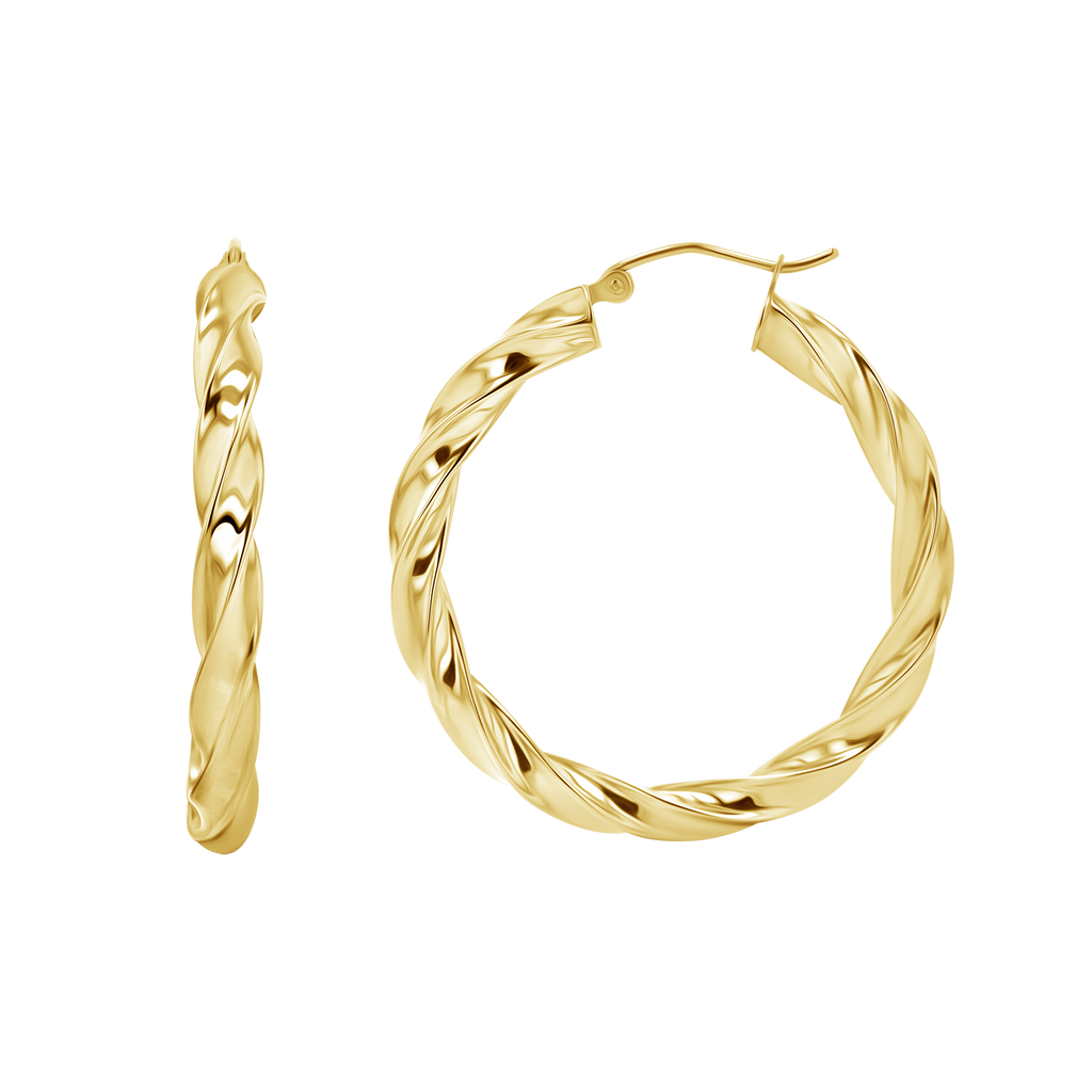 Large Twist Hoop Earrings B4352