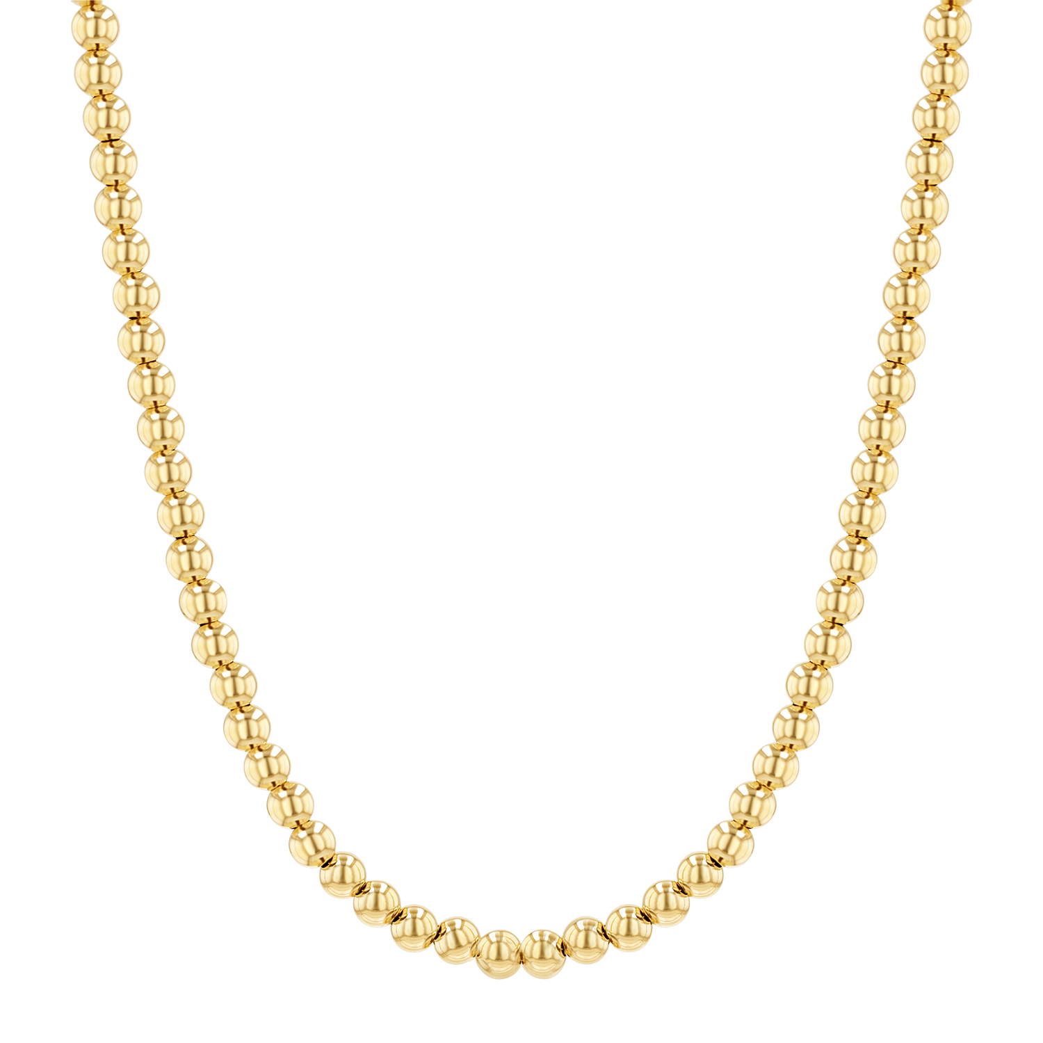 Gold Bead Ball Necklace F742