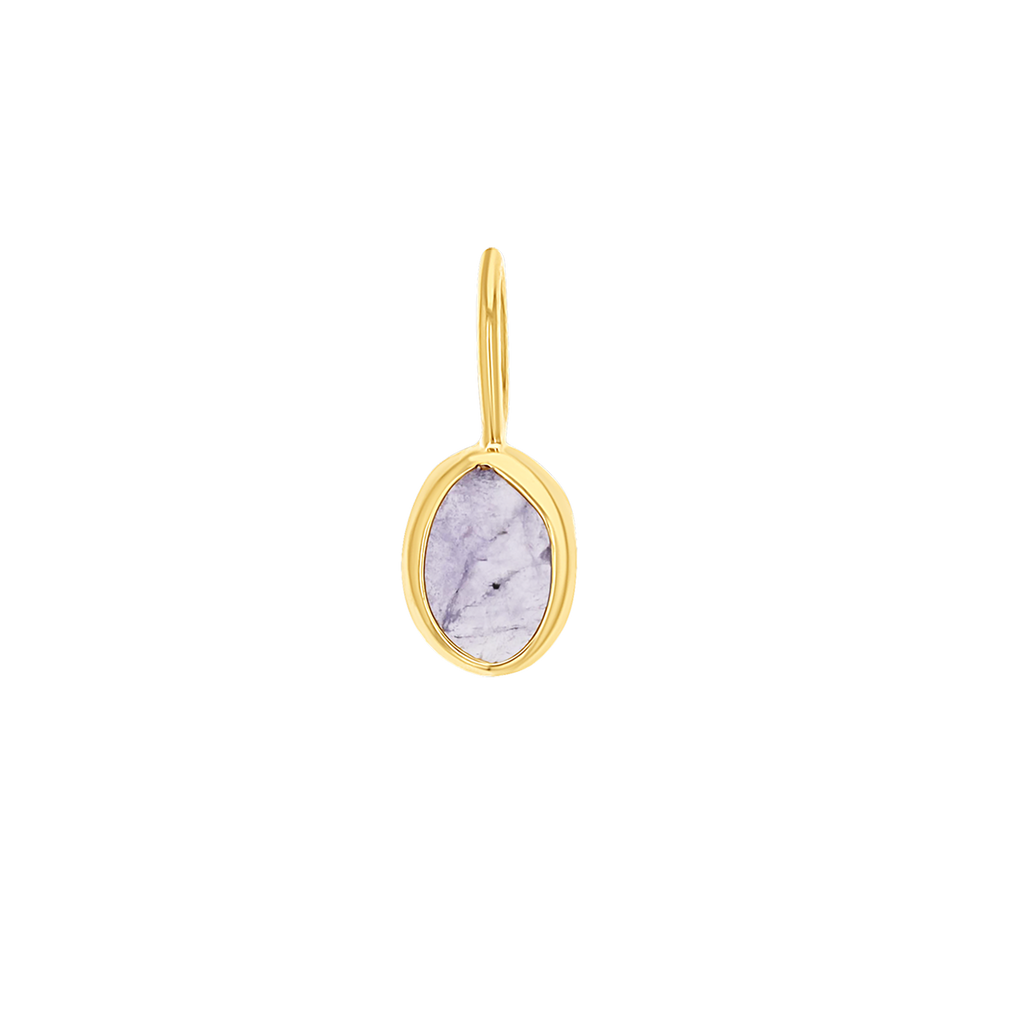 Tanzanite Slice Charm I86484