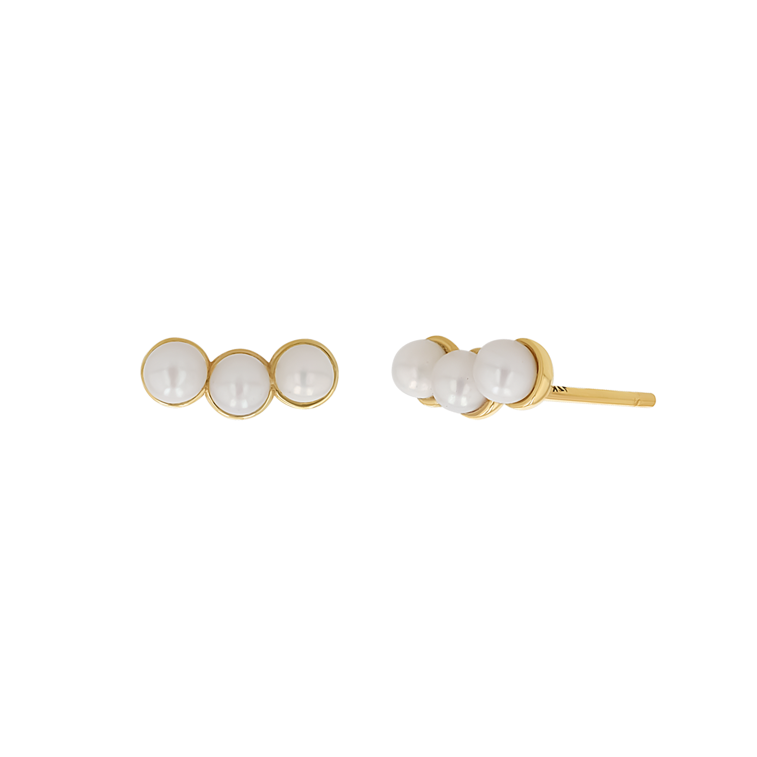 Pearl Trio Stud Earrings M6545
