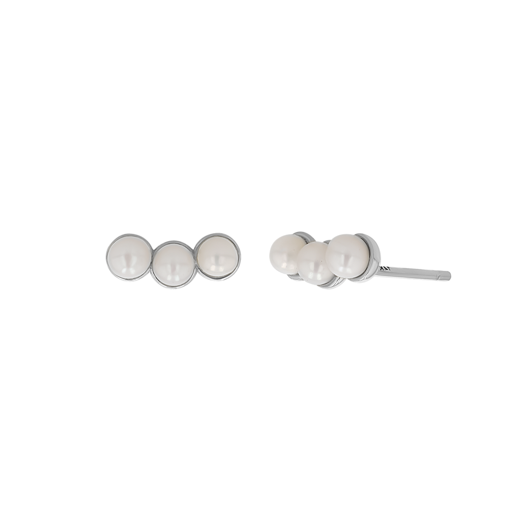 Pearl Trio Stud Earrings M6545