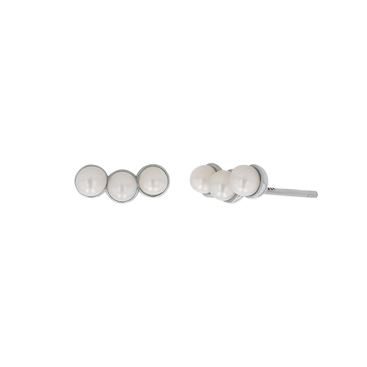 Pearl Trio Stud Earrings M6545
