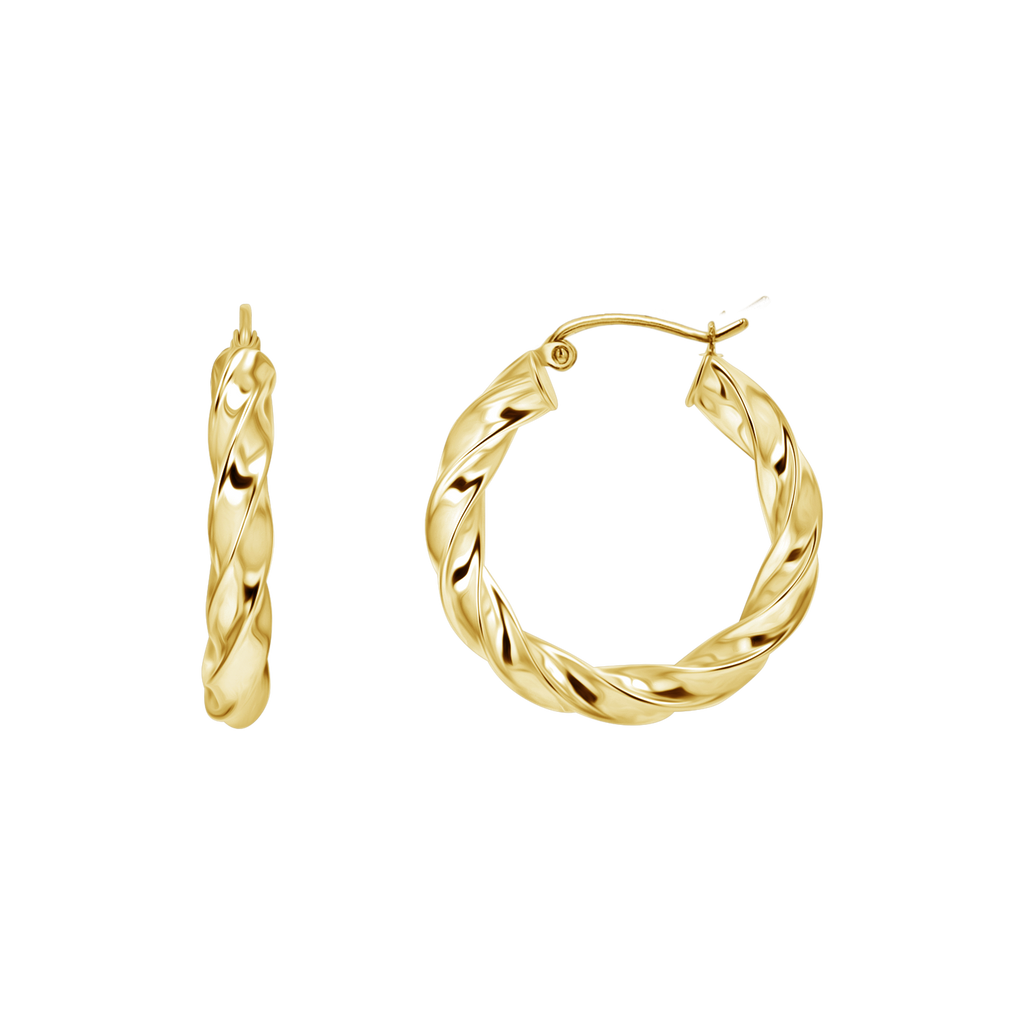 Large Twist Hoop Earrings B4352