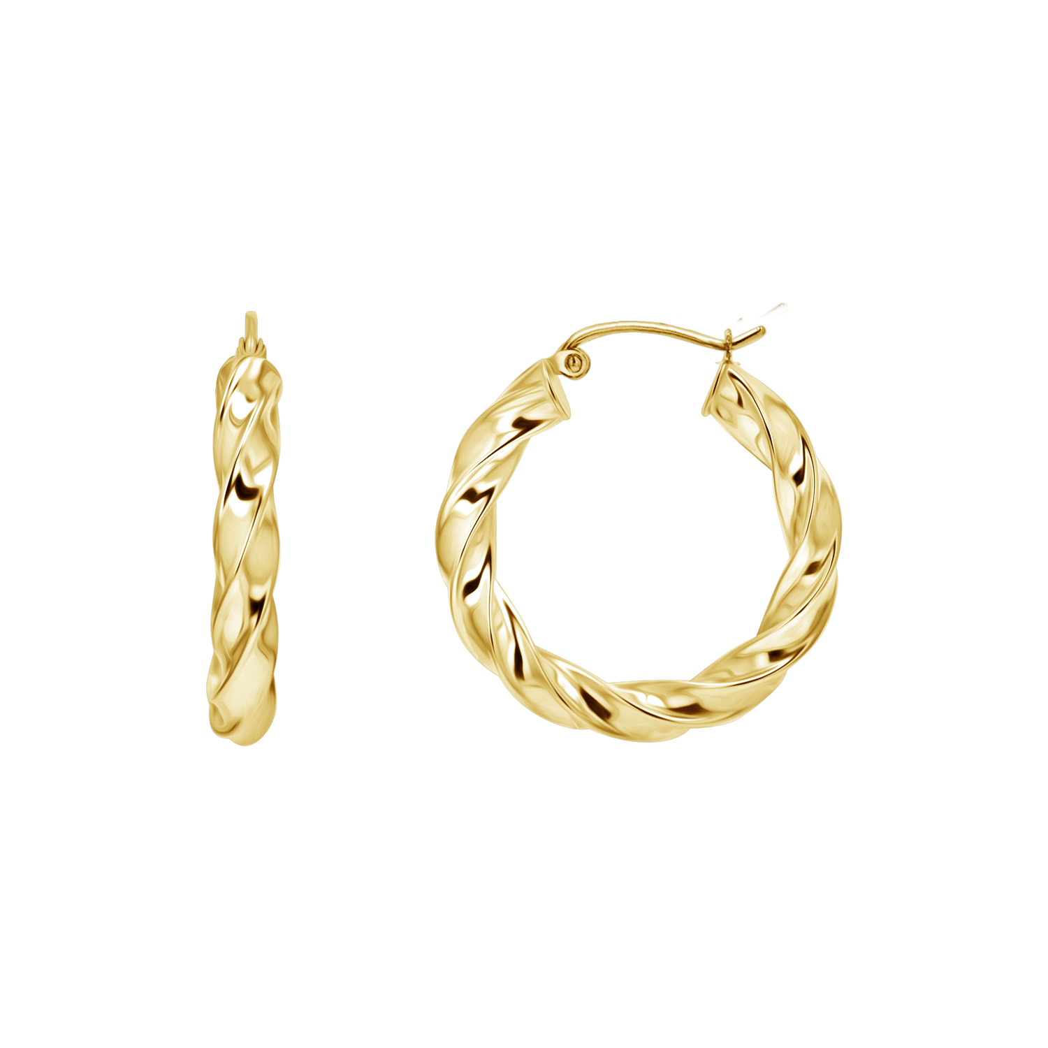 Large Twist Hoop Earrings B4352