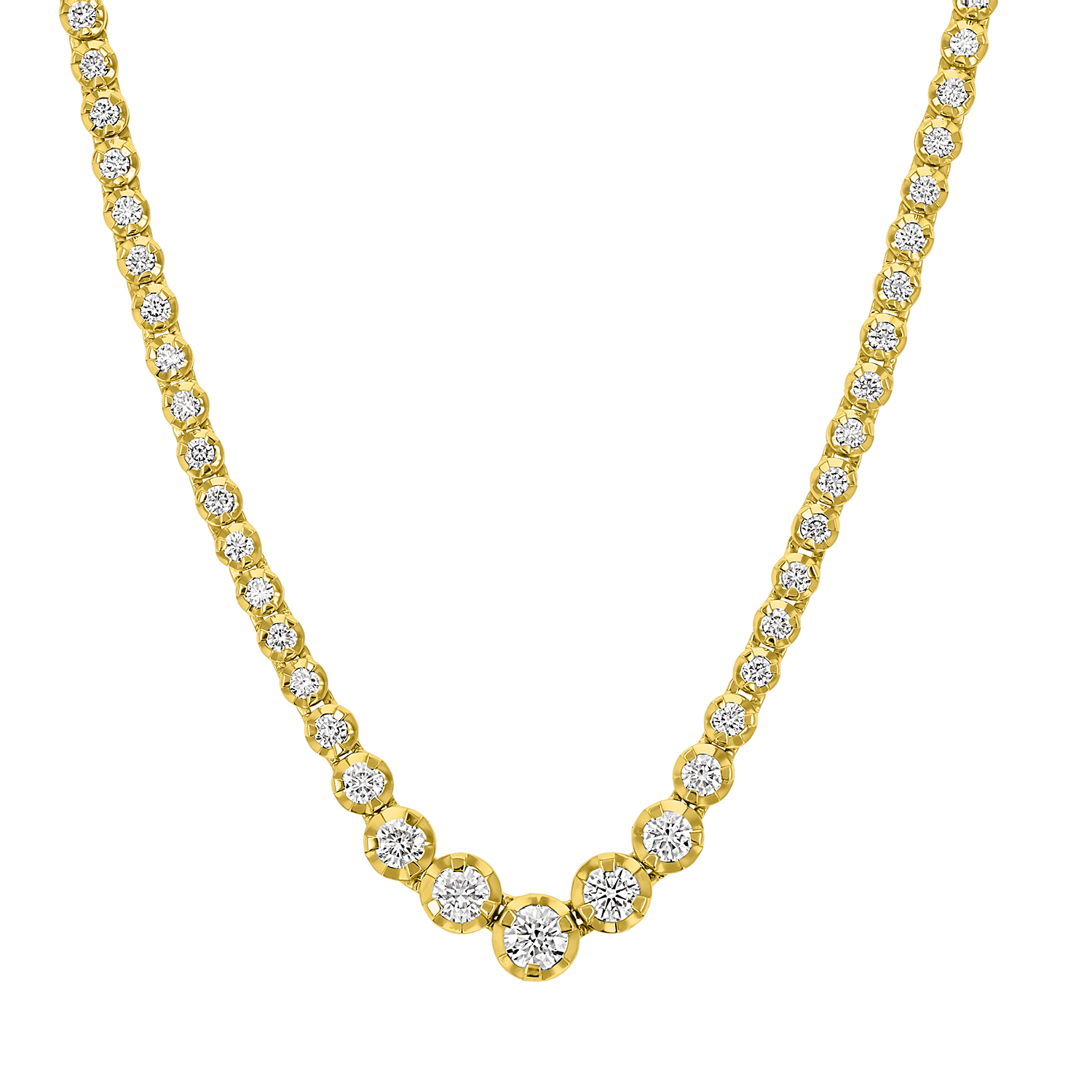 Graduated Diamond Tennis Necklace K878