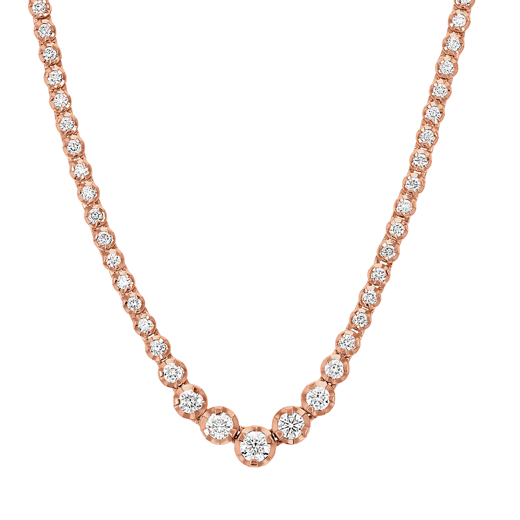Graduated Diamond Tennis Necklace K878