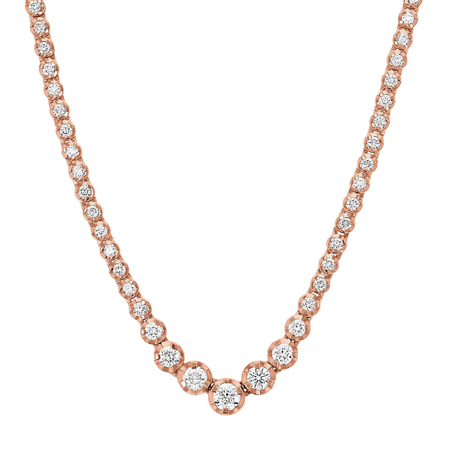 Graduated Diamond Tennis Necklace K878