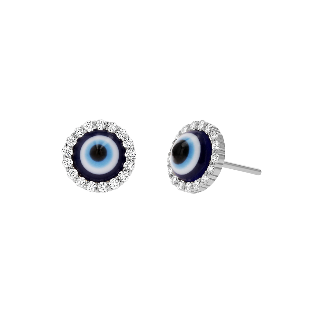 Evil Eye Diamond Stud Earrings M47453