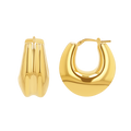 Chunky Deco Hoop Earrings Y723778
