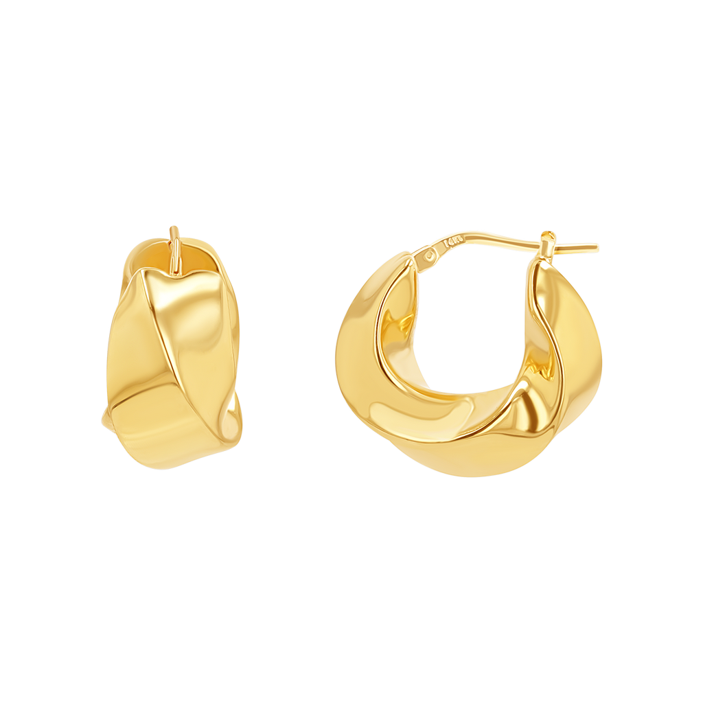 Thick Twist Hoop Earrings L112