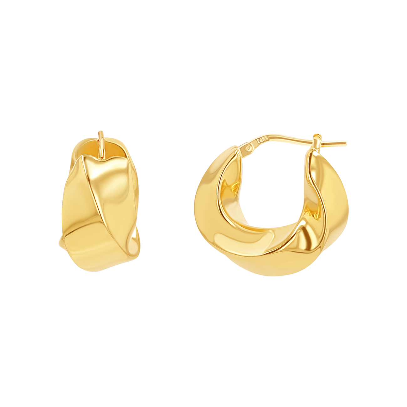 Thick Twist Hoop Earrings L112