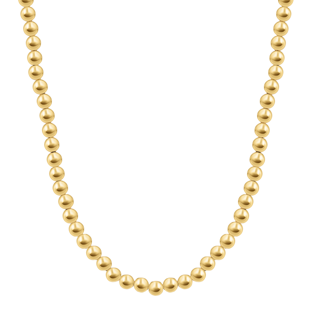 6mm Gold Bead Necklace M362043