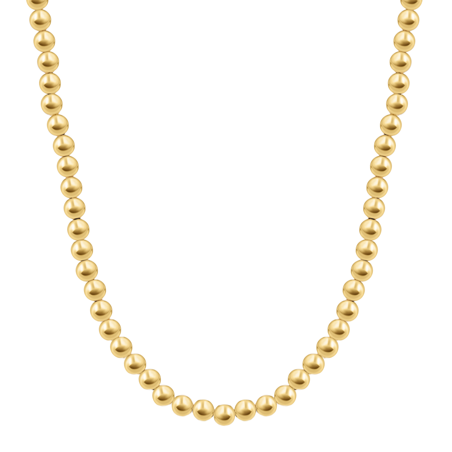 6mm Gold Bead Necklace M362043