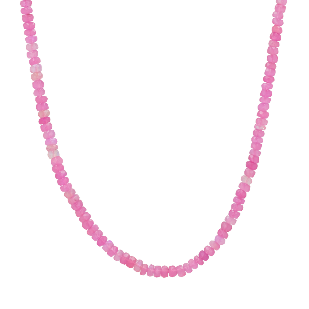 Pink Opal Bead Necklace P80687