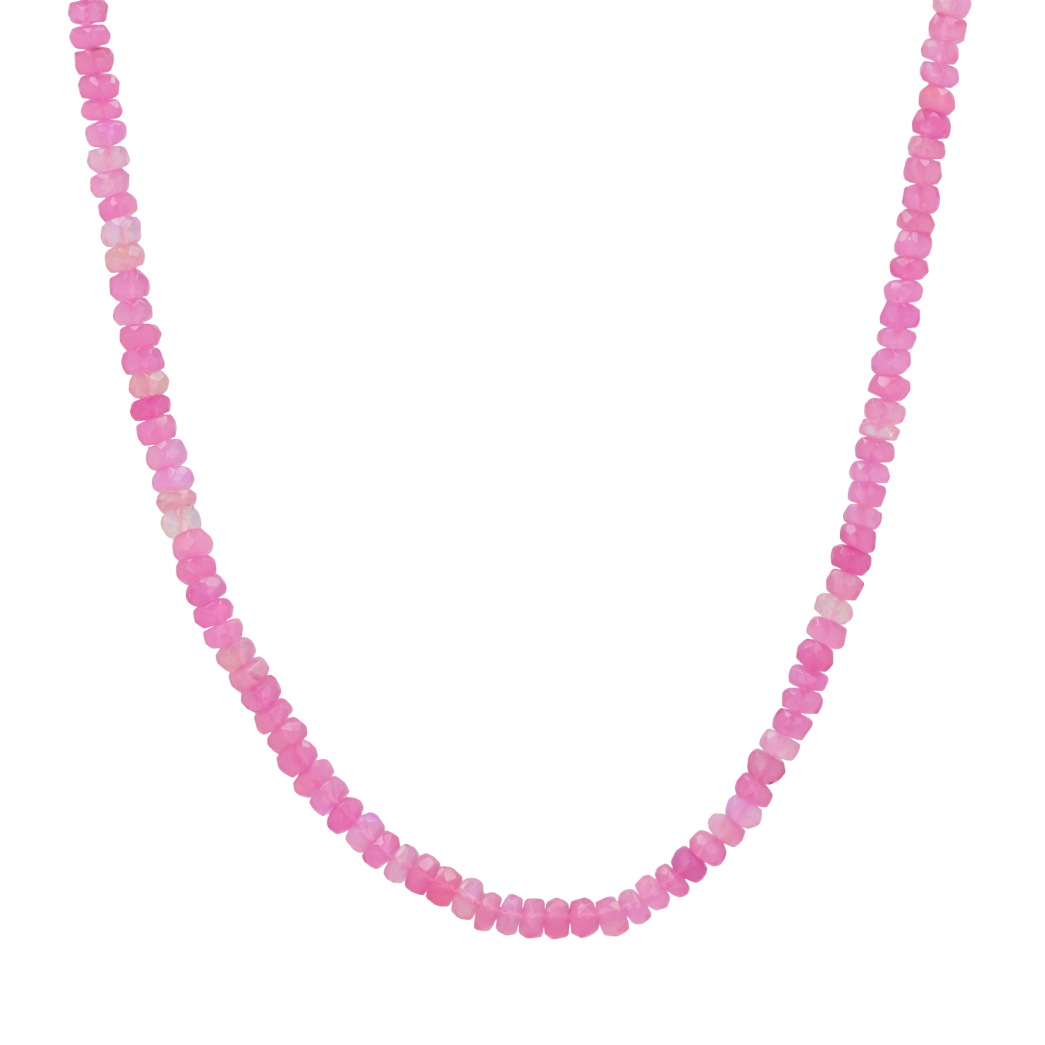 Pink Opal Bead Necklace P80687