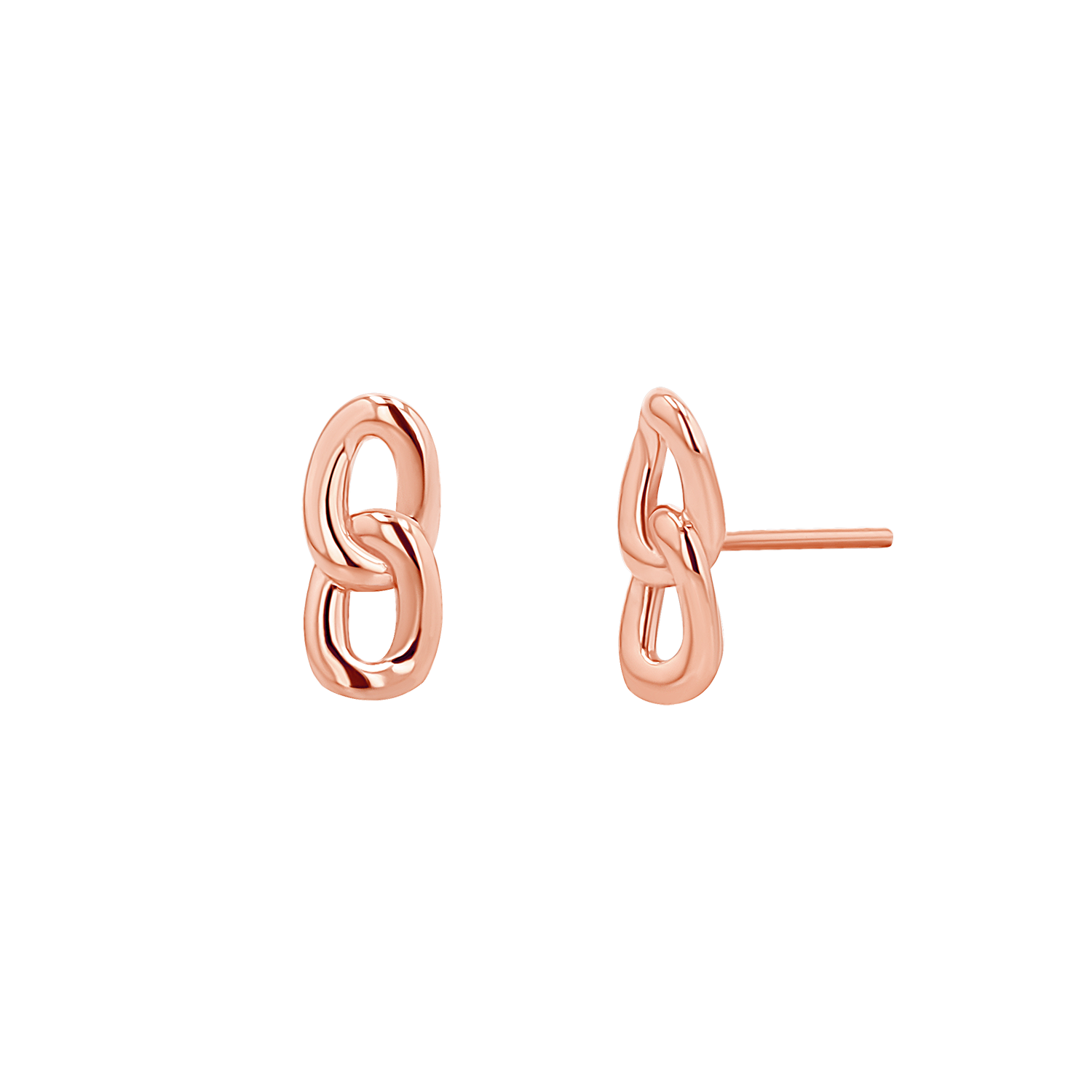 Curb Link Stud Earrings A5788