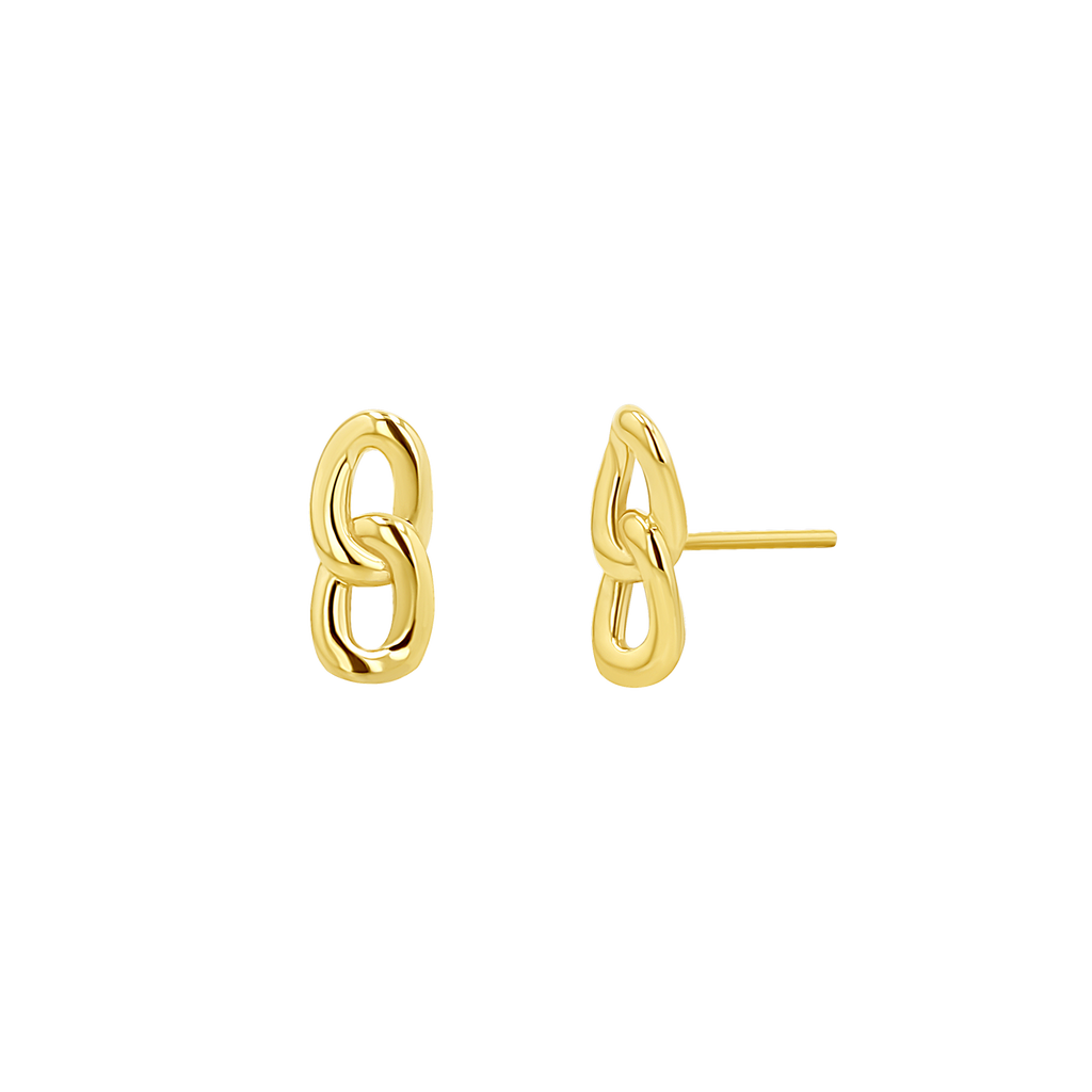 Curb Link Stud Earrings A5788