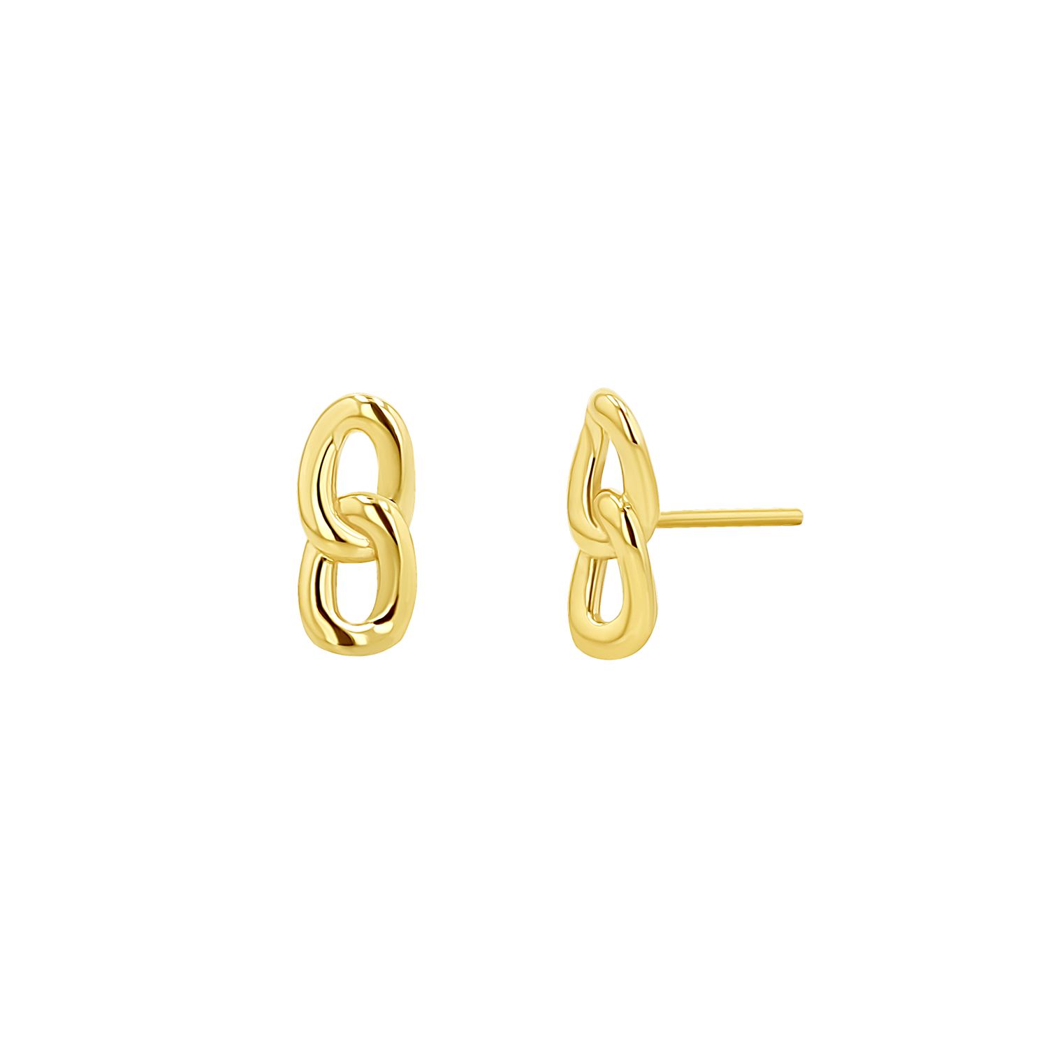 Curb Link Stud Earrings A5788