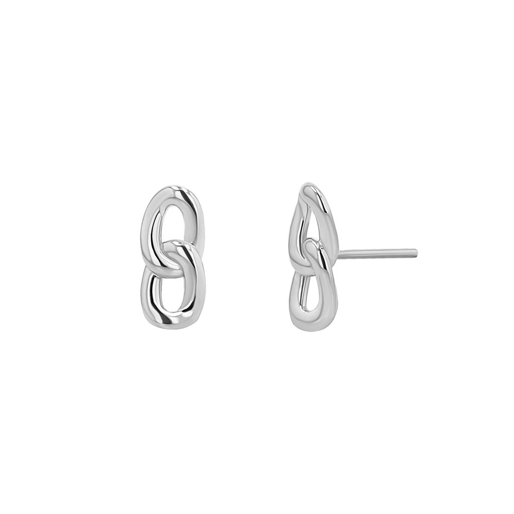 Curb Link Stud Earrings A5788