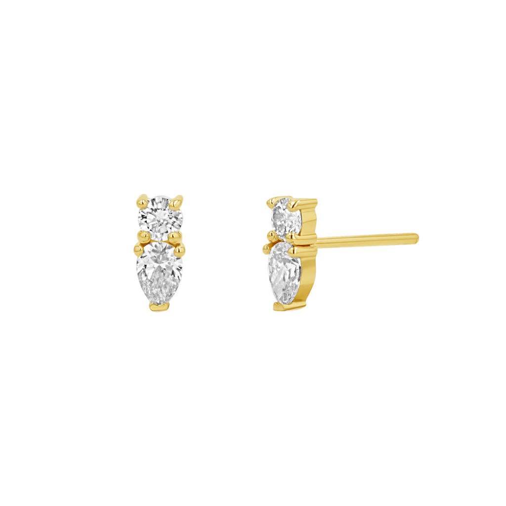 Diamond Drop Stud Earrings G344