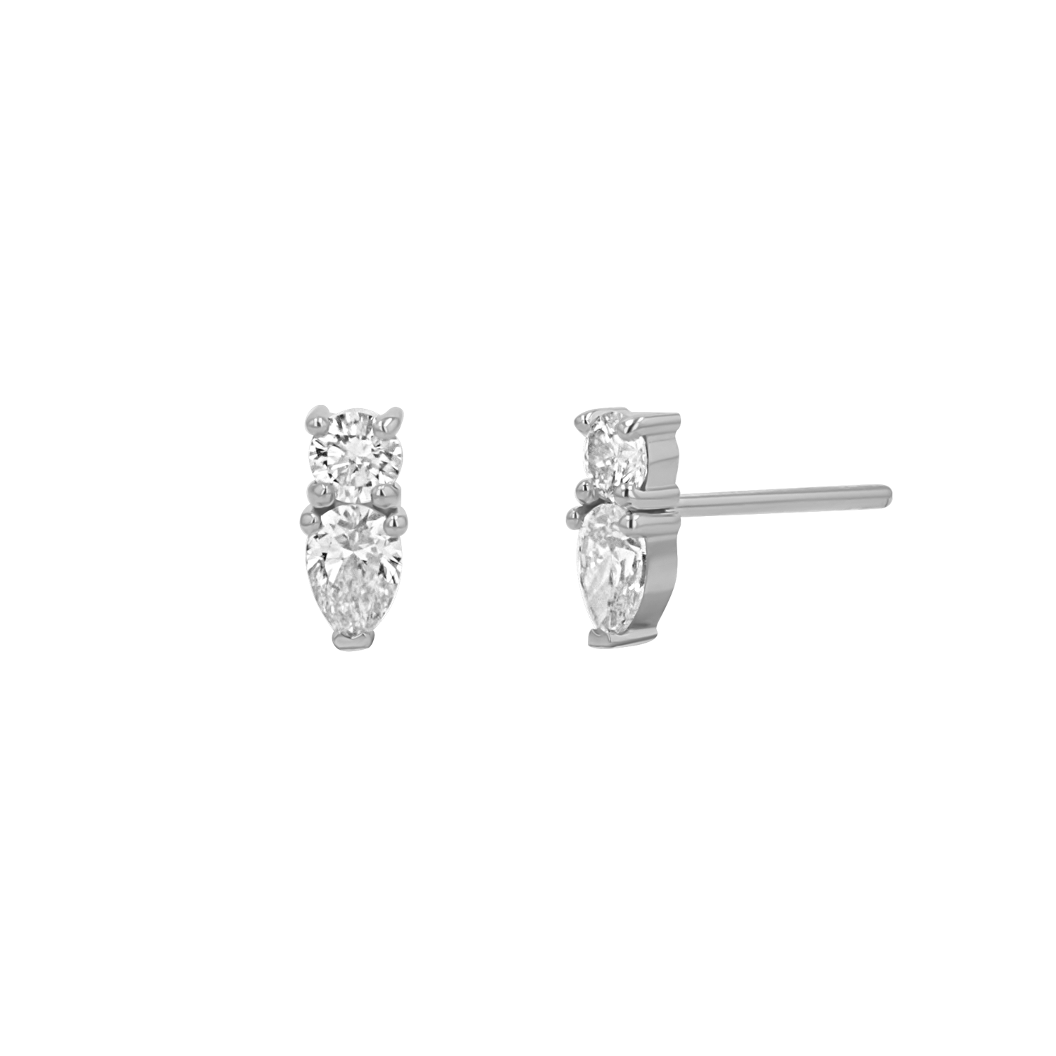 Diamond Drop Stud Earrings G344