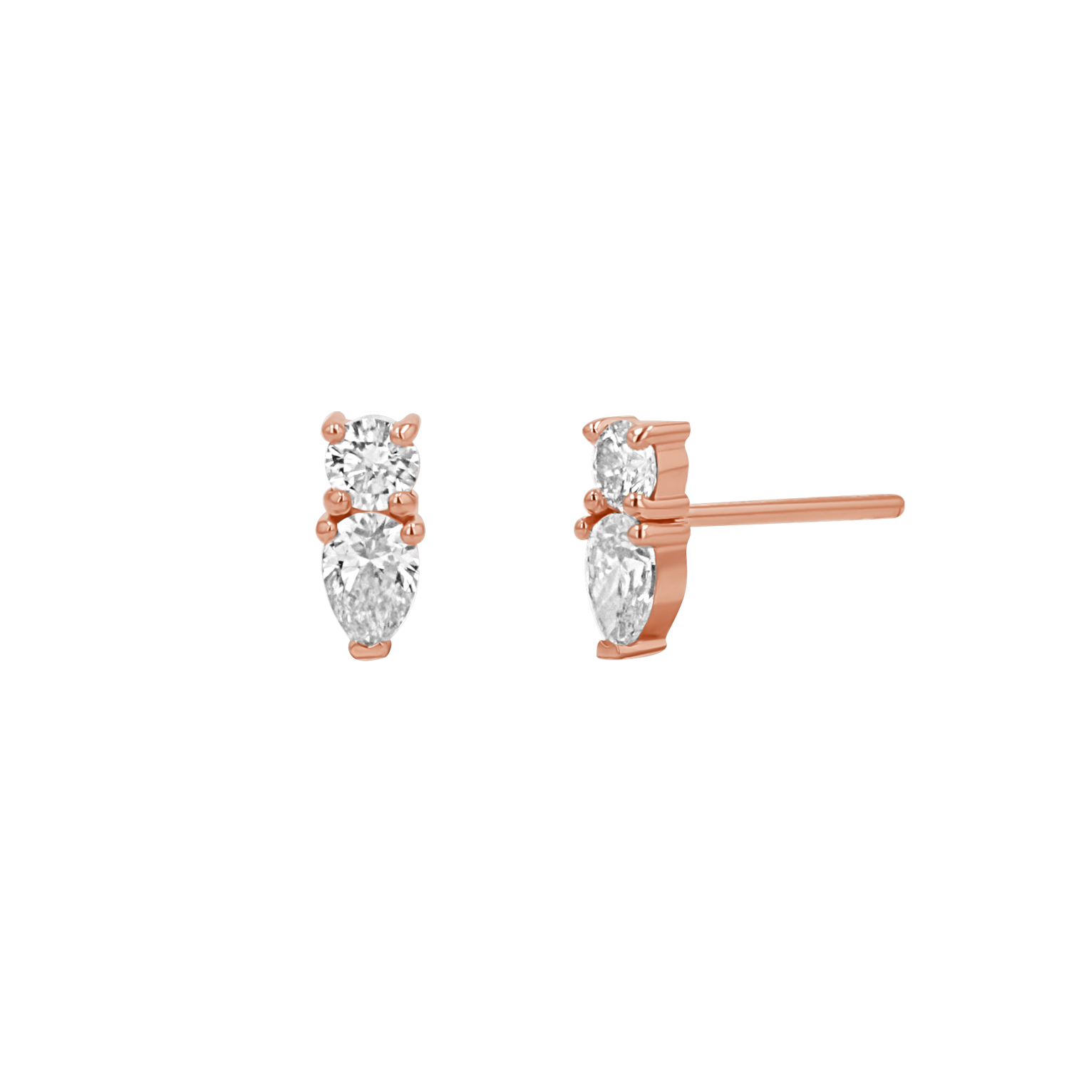 Diamond Drop Stud Earrings G344