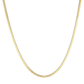 14K Gold Thin Herringbone Necklace 3mm G89022