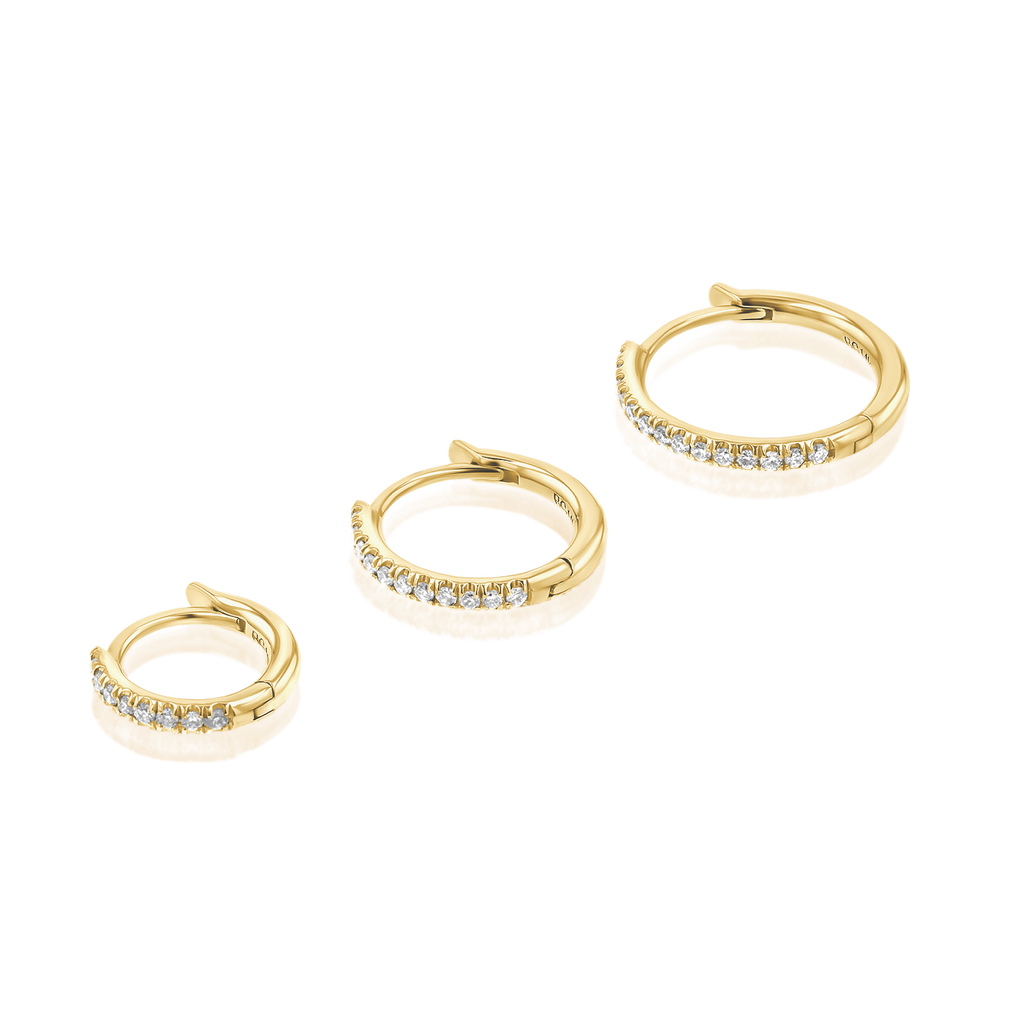 Diamond Huggie Hoop Earrings B213630