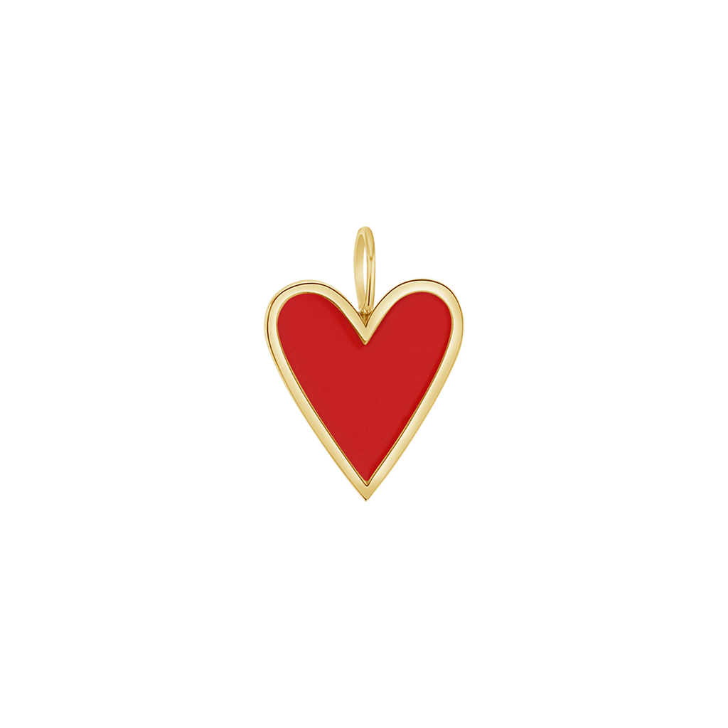 Enamel Heart Charm J6202