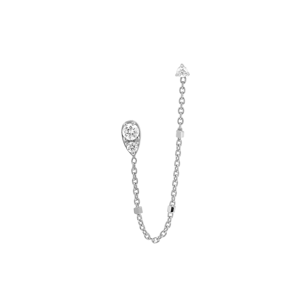 Pear Chain Duo Stud Earrings T2539