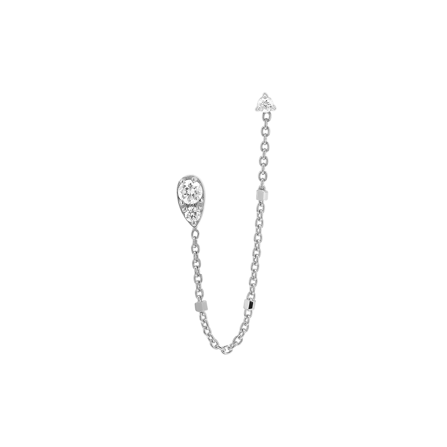 Pear Chain Duo Stud Earrings T2539