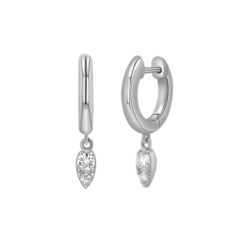 Pear Shaped Diamond Drop Huggies V94443