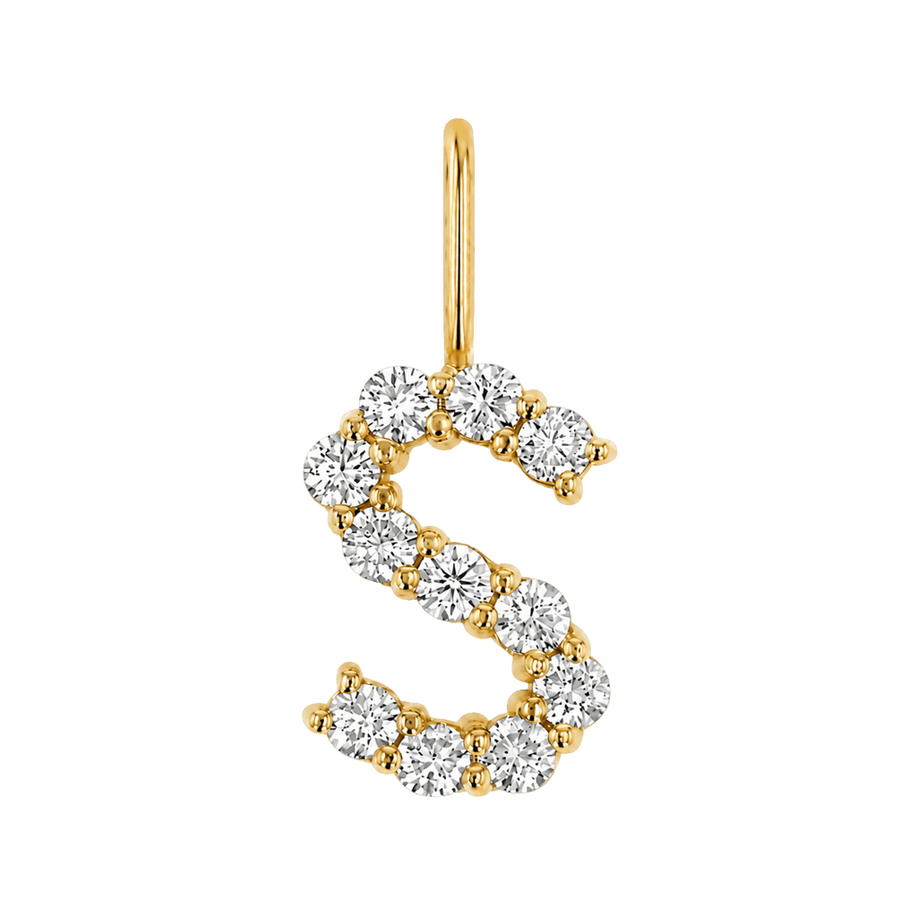 Diamond Initial Charm E118016