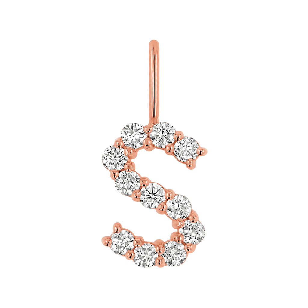 Diamond Initial Charm E118016