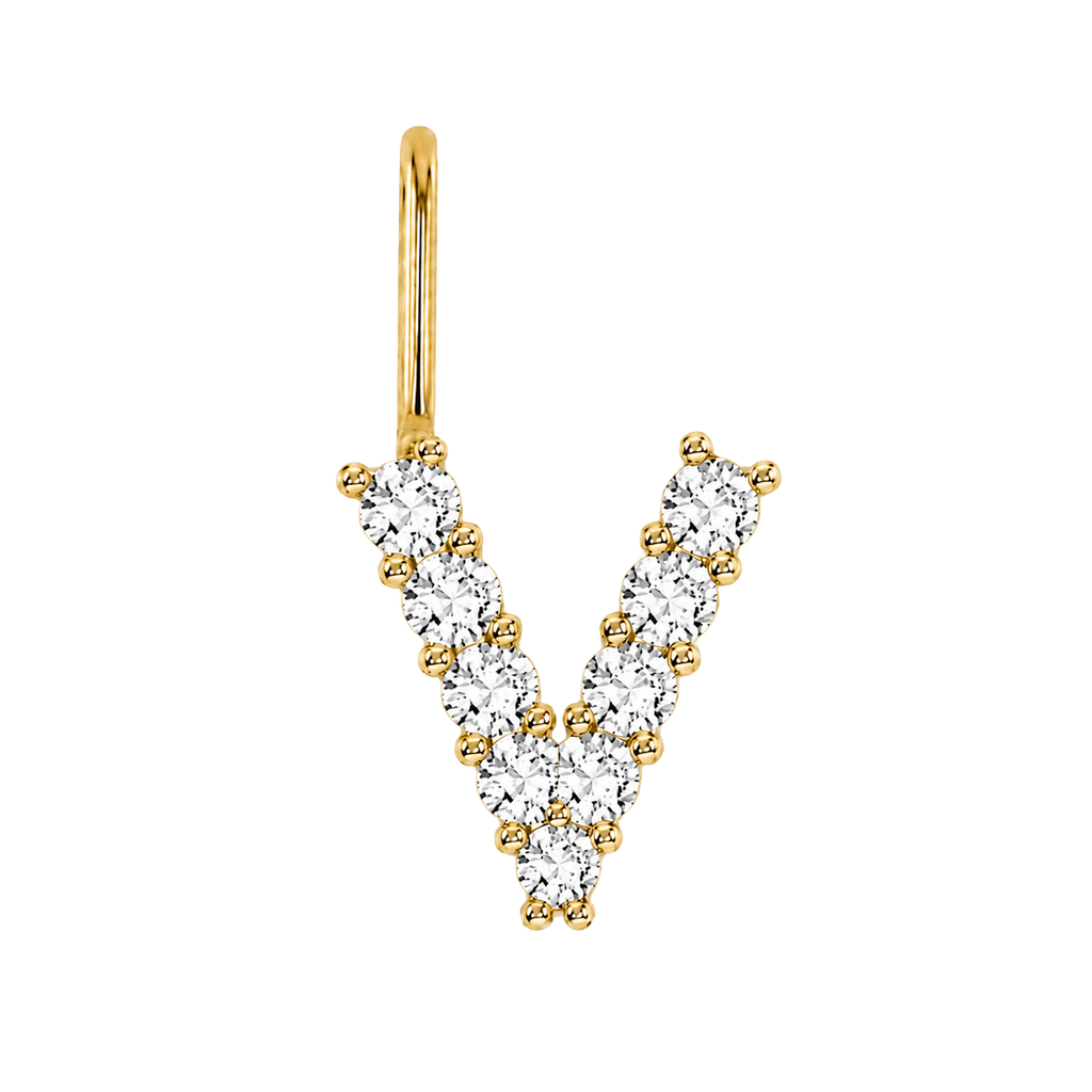 Diamond Initial Charm E118016