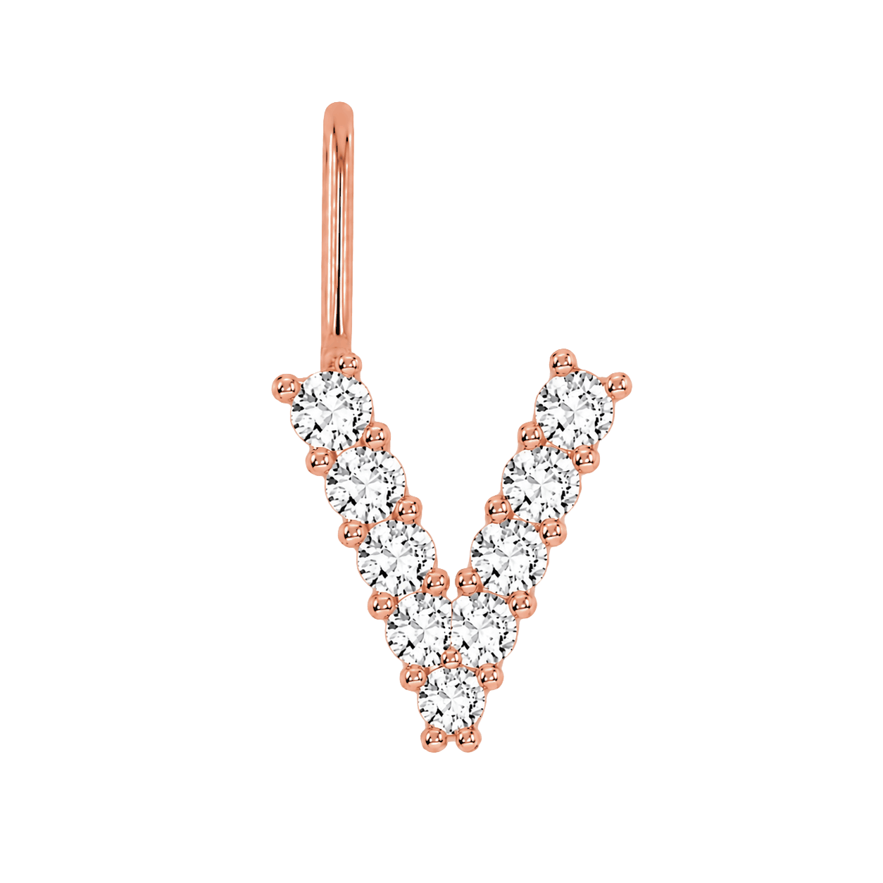 Diamond Initial Charm E118016