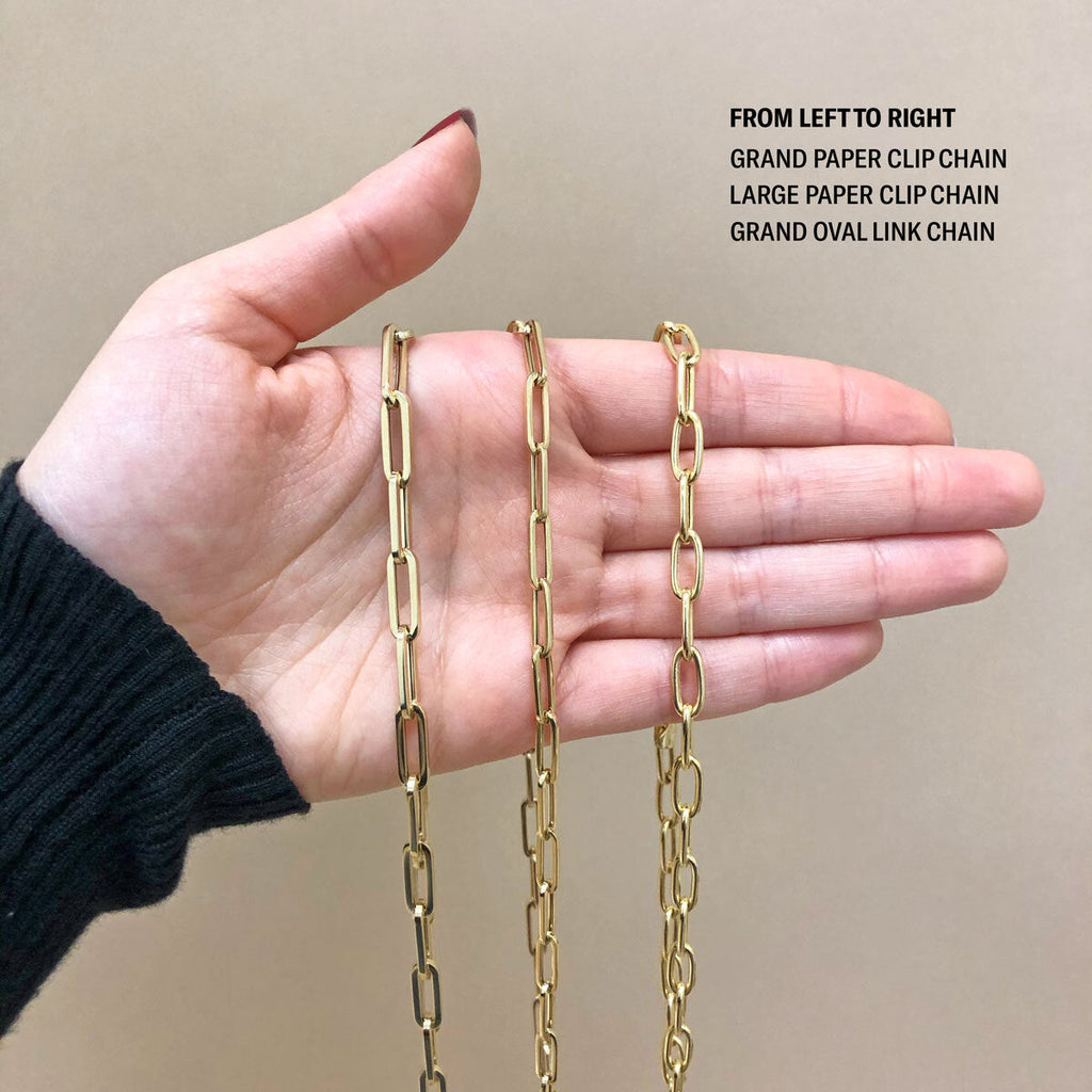 Large Paperclip Chain Necklace U303