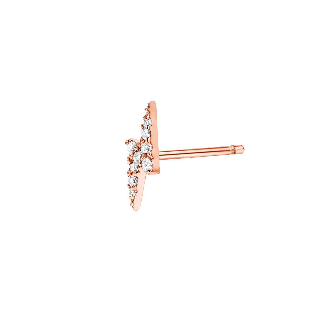 Diamond Lightning Bolt Stud Earrings B580