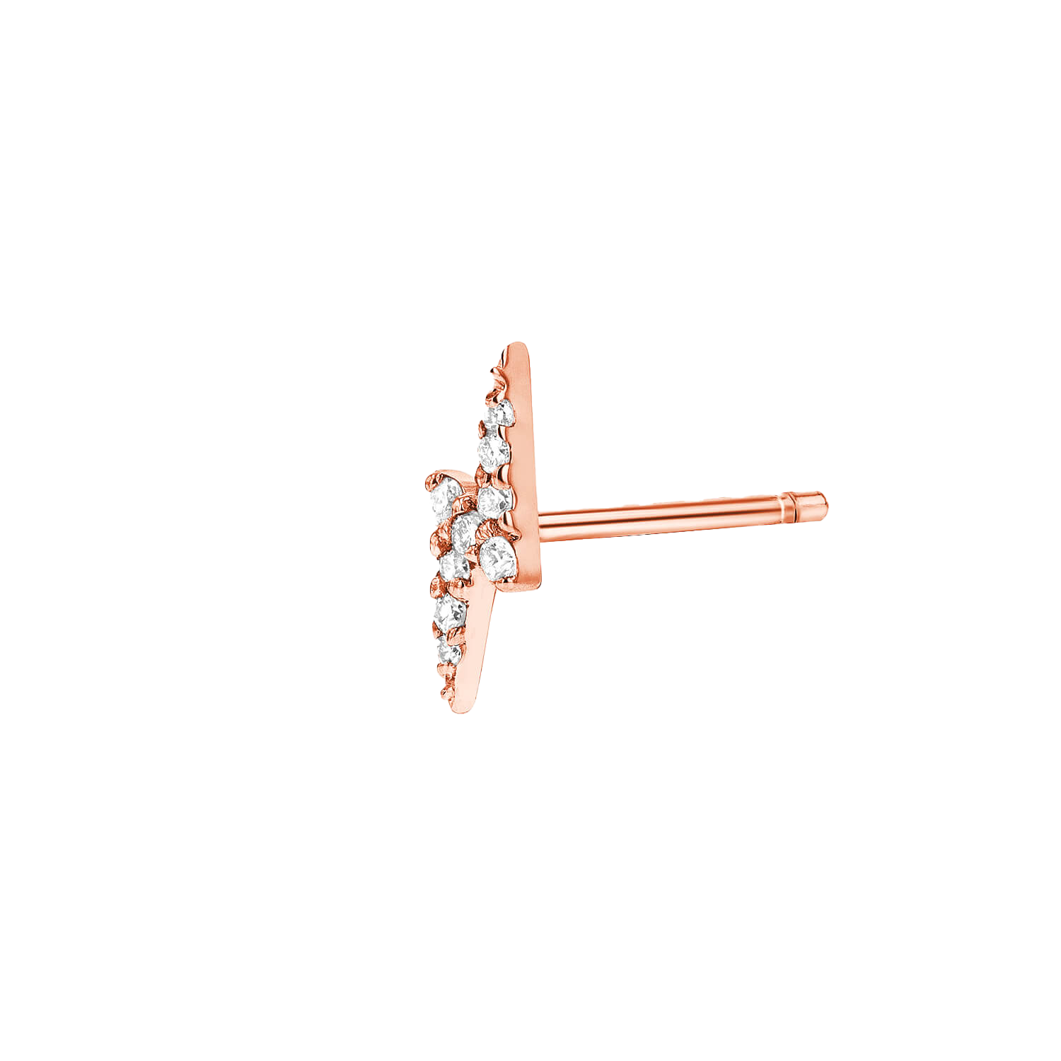 Diamond Lightning Bolt Stud Earrings B580