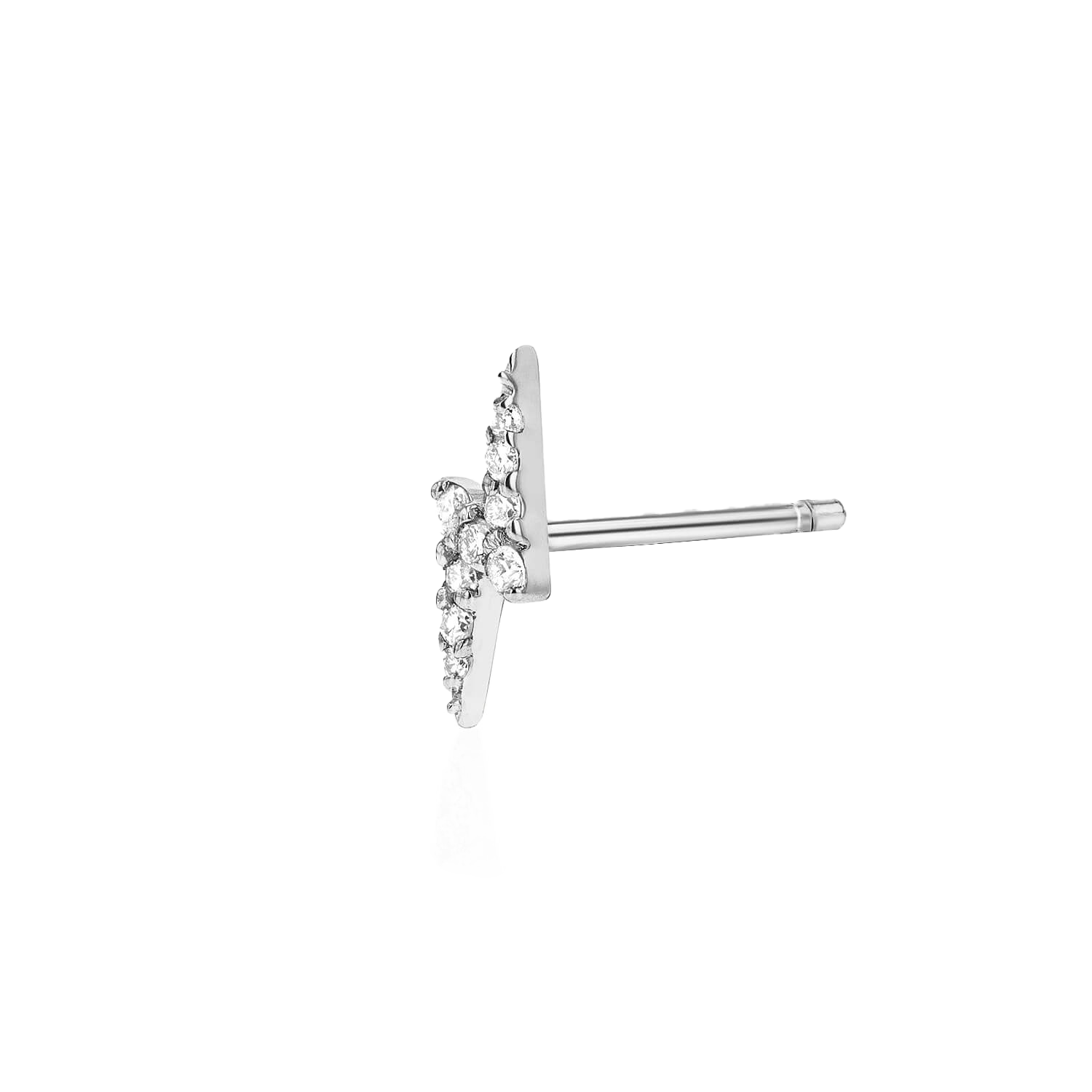 Diamond Lightning Bolt Stud Earrings B580
