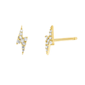 Diamond Lightning Bolt Stud Earrings B580