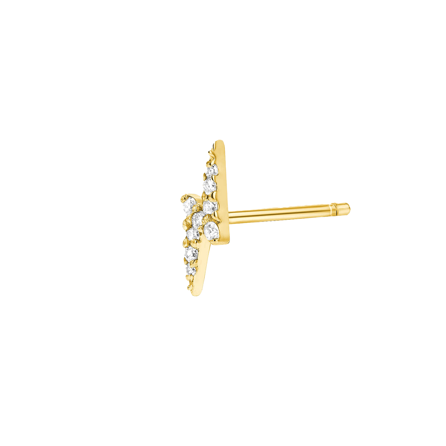 Diamond Lightning Bolt Stud Earrings B580