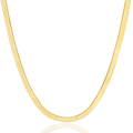 14K Gold Herringbone Necklace 4.5mm E355342