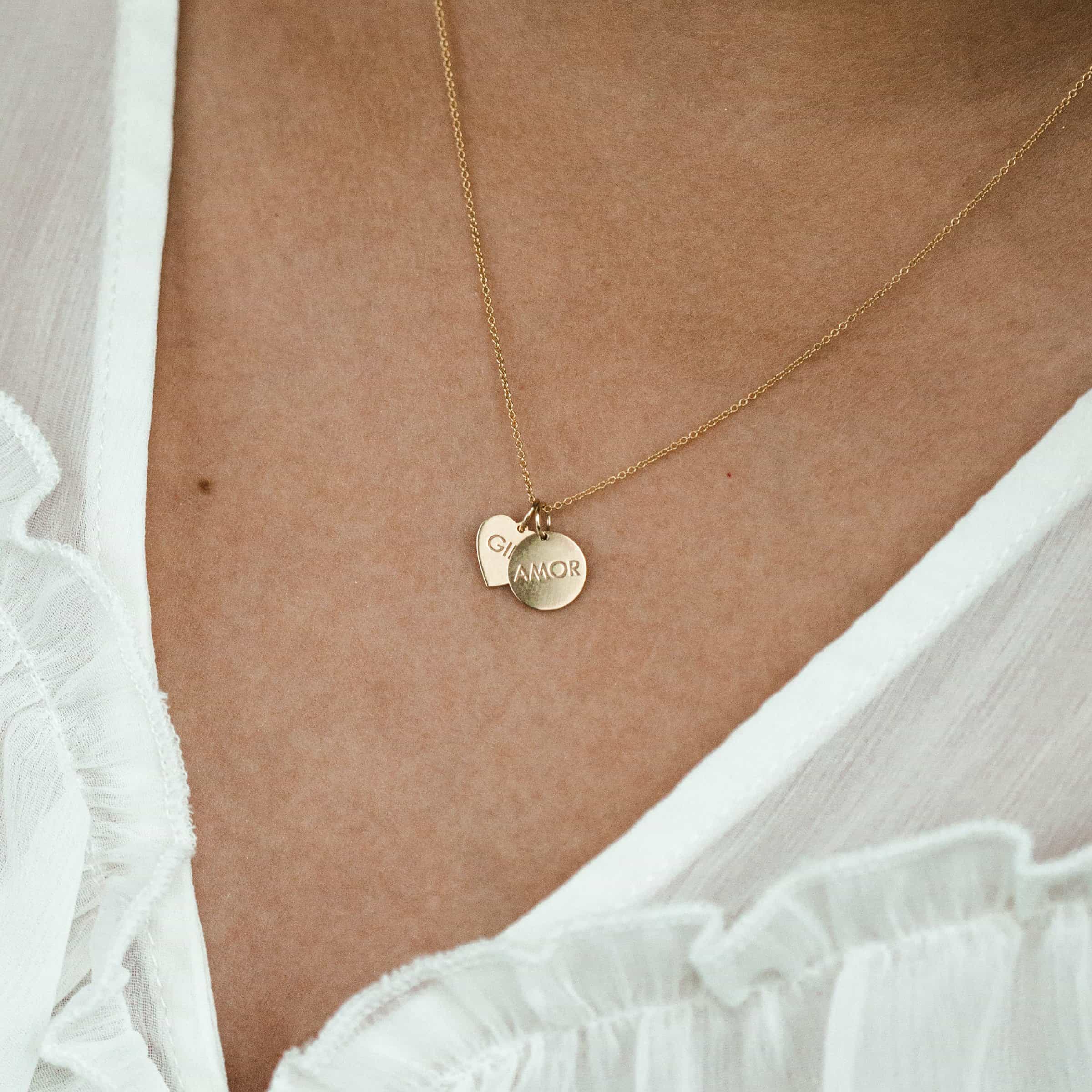 Engravable Round Coin Charm M5026